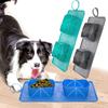 2-in-1 Silicone Folding Dog Bowl Soft Pet Feeding Bowl Portable Pet Food Bowl  Travel