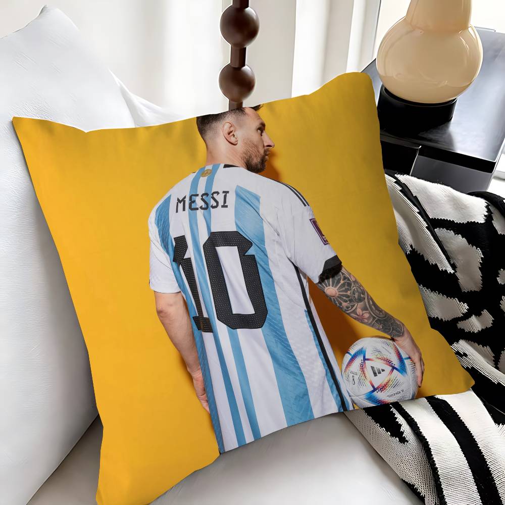 Football M-Messi Pillow Cover Sofa Cushion Cover Home Room Decoration Children Gift