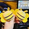 Cute Cartoon Plush Bee Keychain Adorable Keyring Doll Pendant for Bags Clothes Accessories Brooch Decor DIY Craft Supplies