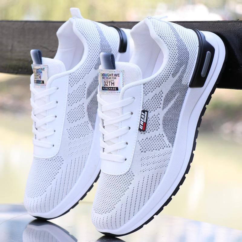 Summer All-match Men's Running Sneakers Breathable Non-slip Damping Casual Sports Shoes Outdoor Soft Vulcanized Shoes Zapatillas