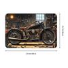 Retro Motorcycle Workshop Hip Hop Design Doormat Non-Slip Entrance Kitchen Bathroom Door Floor Mat  Bedroom Balcony Carpet Rug