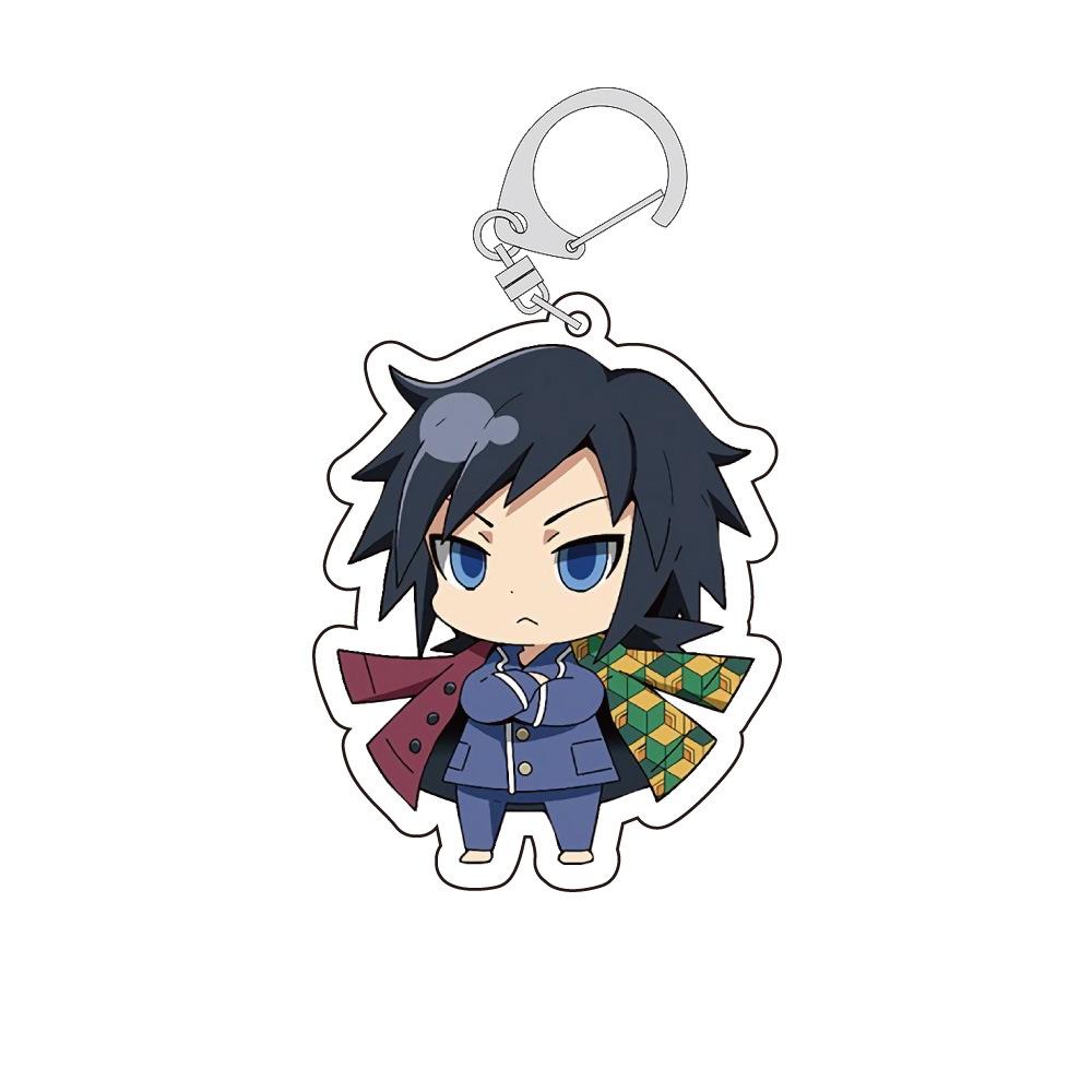 Demon Slayer Kimetsu Yaiba Tanjiro Nezuko Tokito Muichiro Acrylic Double Sided Keychain Transparent Anime Pendant Cosplay No Carry Mini Lightweight