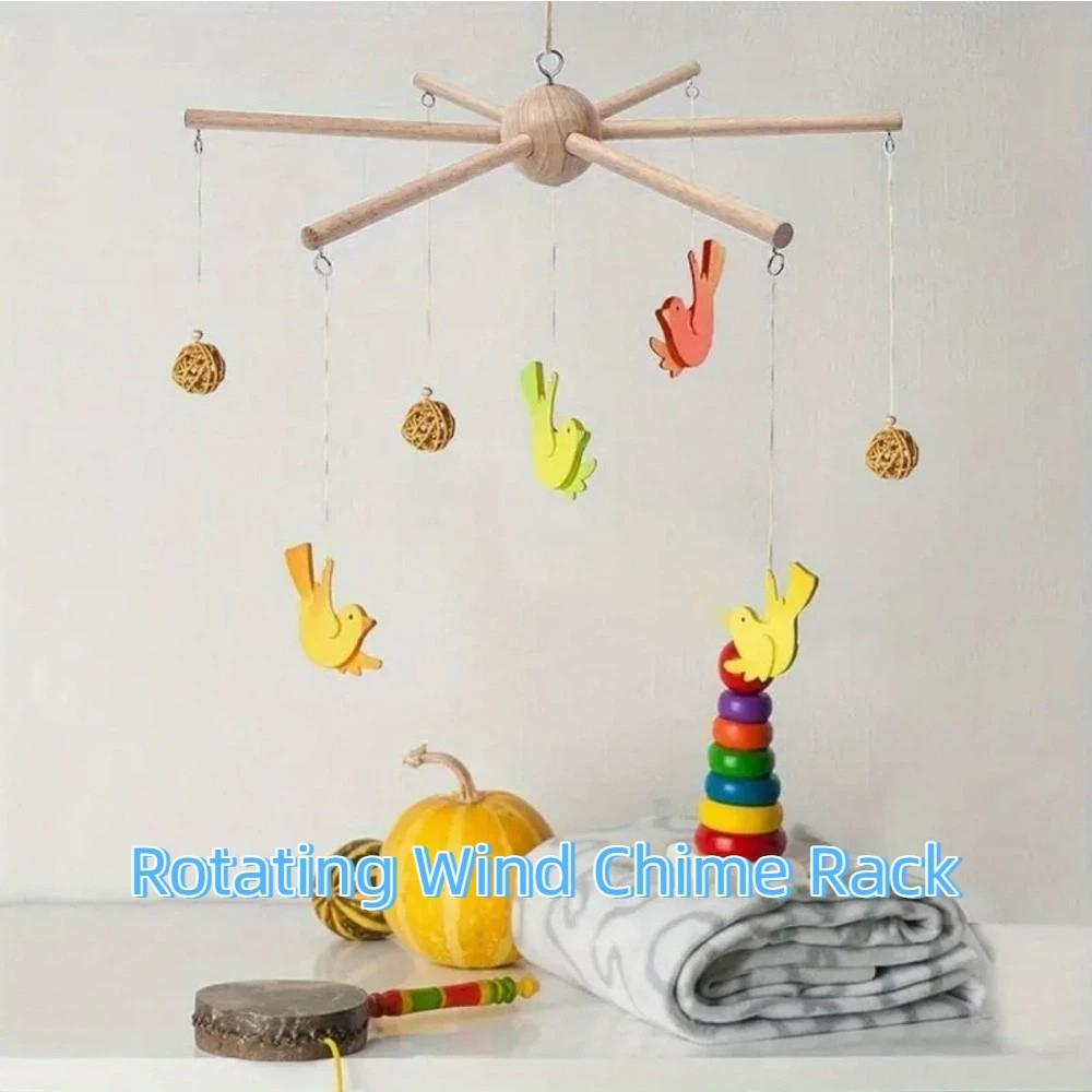 Drehbarer Windspielständer Rostfrei Babybett-Mobile Holz-Mobilegestell Kinderzimmer