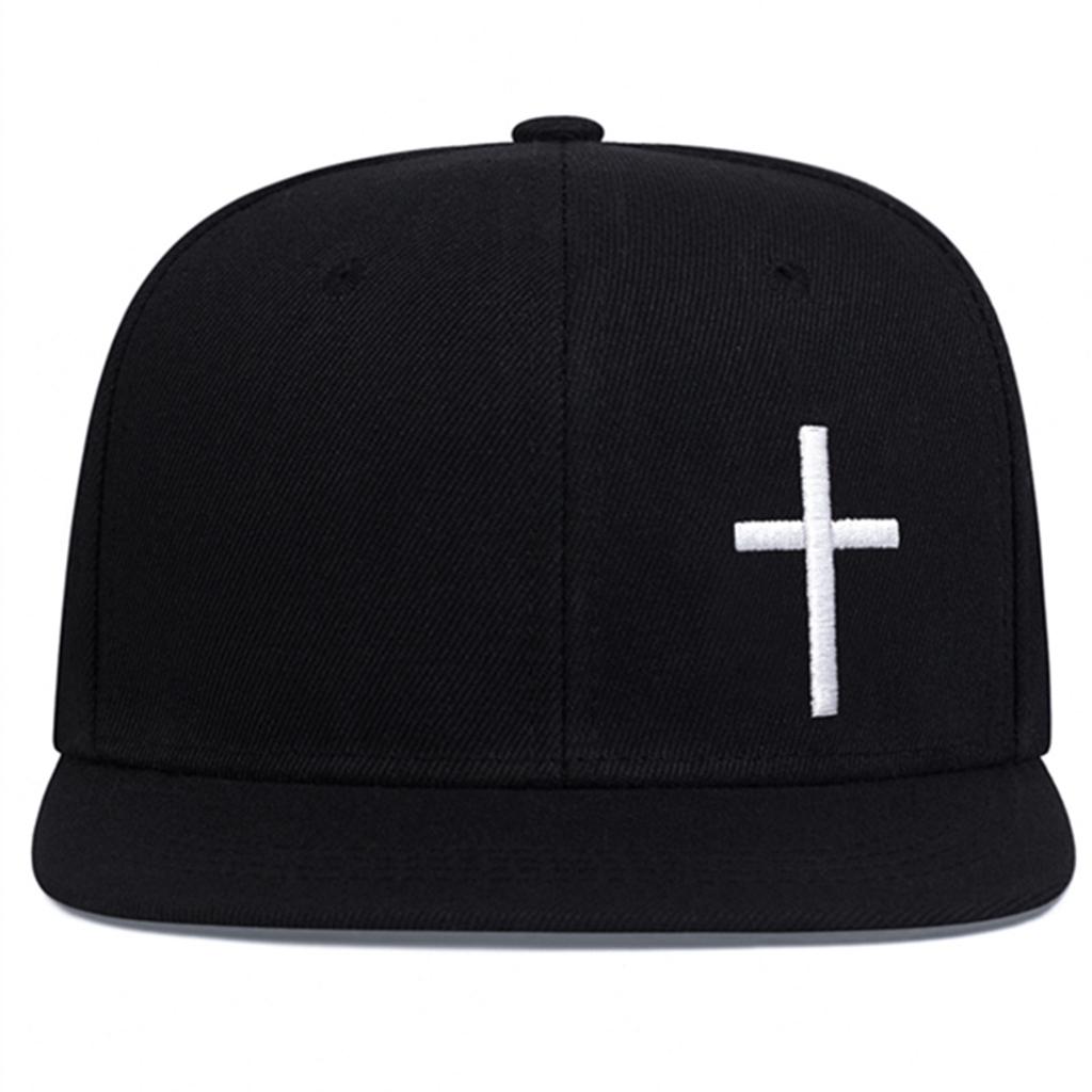 Unisex Cross Embroidery Hip-hop Hats Spring Autumn Outdoor Adjustable Casual Baseball Caps Sunscreen Hat