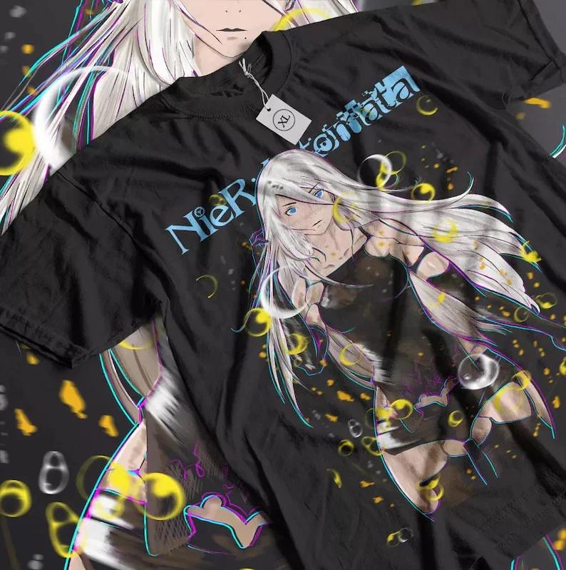 Cute Unisex Nier 2B Gaming Waifu Anime TShirt Unisexga Shirt S