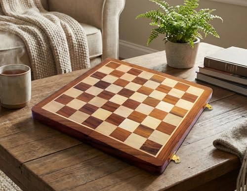 

Early Black Fly, Christmas Sale - 36cm x 36cm Folding Wooden Chess Board Game Set (Pieces Not Included) - Suitable Wooden Chess Pieces and Chessmen Av