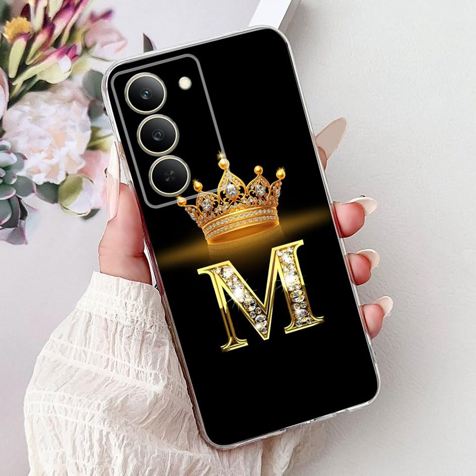 For Realme 14x 5G Case Luxury Crown Letters Soft Silicone Slim Phone Cases For OPPO Realme 14x Back Cover on Realme14x Protector