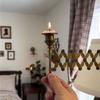 Telescopic Wall-Mounted Candlestick Adjustable Candle Bracket Metal Candle Holder  Bed Room