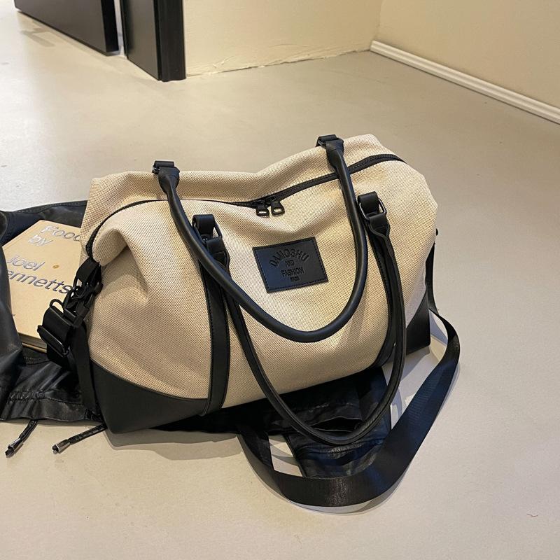 

Simple Commuter Large-capacity Handbag Women s Bag 2026 New Versatile Canvas Boarding Bag Casual Handbag Shoulder Bag чёрный