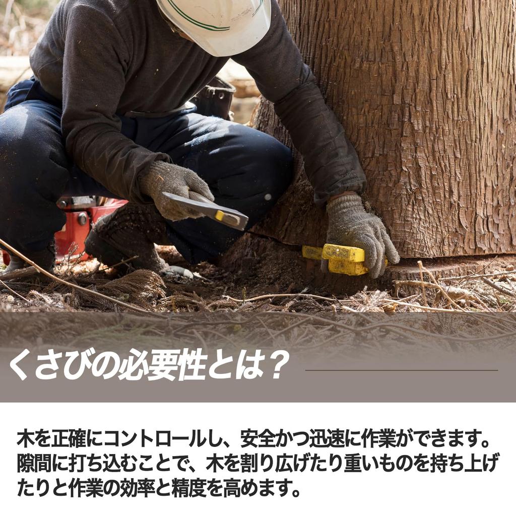 Mitoland Plastic Wedges for Felling, Forestry, and Firewood Splitting, Approx. 20.3cm, Yellow, Set of 3