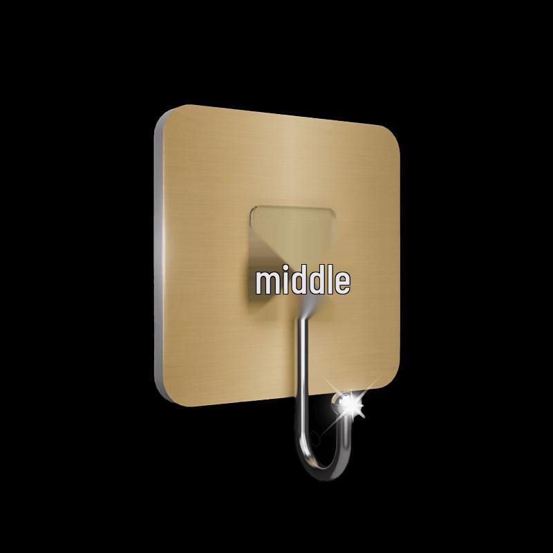 Punch-Free Strong Adhesive Stainless Steel Hooks