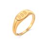 E.B.belle 2024 Angel Number Rings Jewelry For Women 18K Gold Plated Lucky Number Stainless Steel Ring For Girls