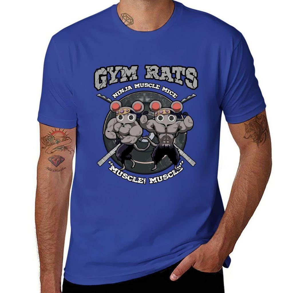 Gymråttor Ninja Muskelmöss T-shirt street wear grafiska skjortor herr t-shirt grafisk t-shirt outfits för män