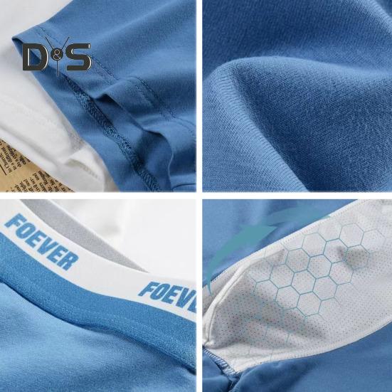 Men Boxer Underwear Mid-rise Elastic Waist Shorts Briefs Letter Print U-Convex Stretchy Panties Daily Wear