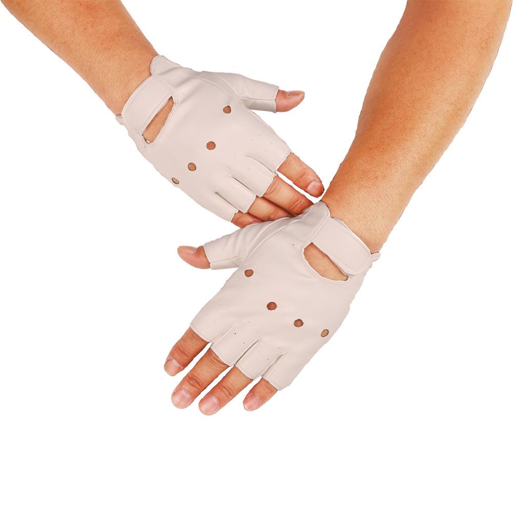 Dance Half Finger Gloves for Men Half Finger Fitness All Seasons Breathable Soft Comfortable and Fashionable Korean Version Dance Gloves