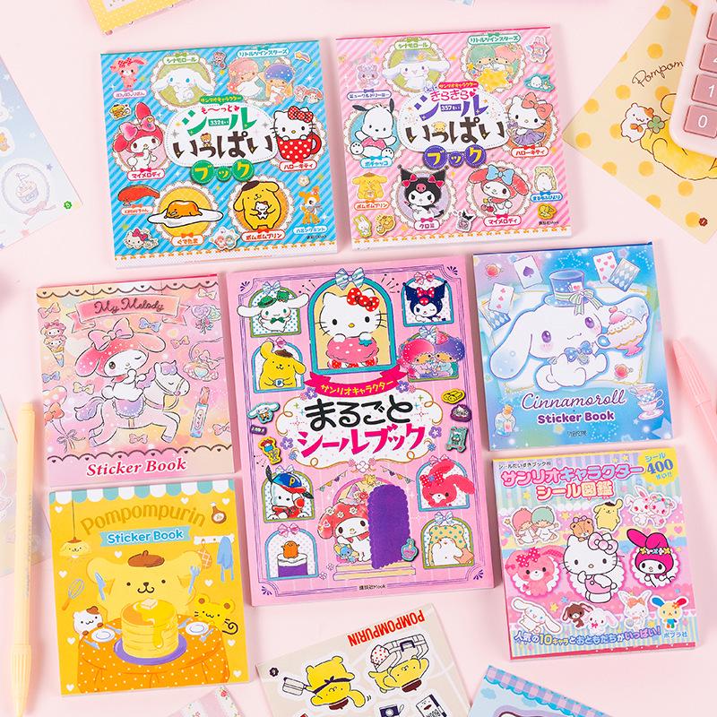 Korean SL-20 Sticker Book: Melody, Cinnamoroll, Pompompurin Planner Decorations