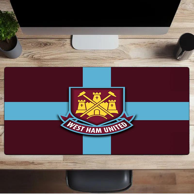 Tappetino per mouse con stemma West Ham United, Tappetino per mouse, Tappetino per mouse da gioco, Tappetino per tastiera, Decorazione da scrivania per computer portatile, Regalo per fan, Regalo di compleanno