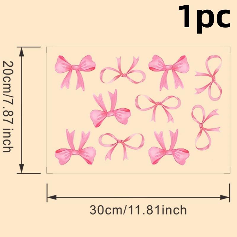 

1/3 шт. розовые наклейки на стену с бантом, симпатичные водонепроницаемые самоклеящиеся наклейки на стену из ПВХ для девочек, сделай сам, украшение для дома, гостиной, гардероба