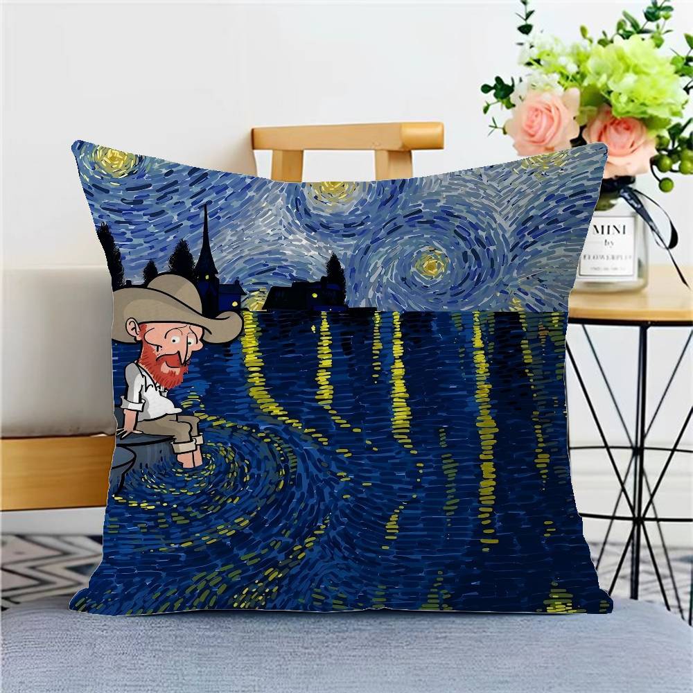 Painter Van Gogh Cushion Cover Pillow Cover Decor Pillowcase Printed Cushion Case For Couch