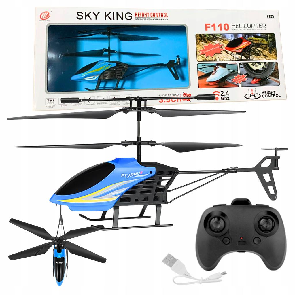 Remote Controlled Helicopter Solid Rc 2.4 Led Gyroscope Toy