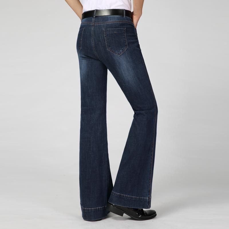 Pantalones vaqueros para hombre Pantalones vaqueros acampanados de talla grande para hombre Pantalones vaqueros acampanados de mezclilla microelástica Pantalones vaqueros de diseño clásico