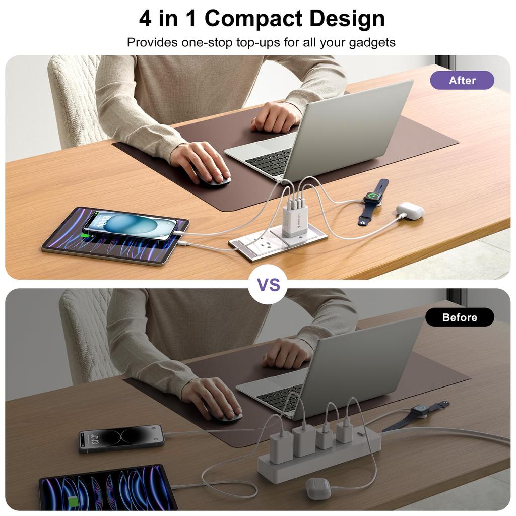 35W USB Charger Type C Fast Charging PD 20W QC3.0 EU US Plug Quick Charge Wall For Phone Adapter for iPhone 15 14 Pro Max Xiaomi