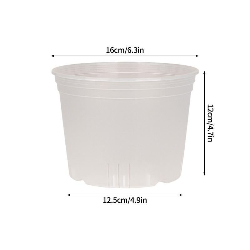 Transparent Gallon Flowerpot Plastic Planters Household Balcony Potted Plant Pot Root Control Breathable Seedling Nursery Pot
