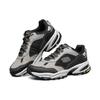 Skechers Vigor 3.0 Malla Cuero Sintético Cordones Duradero Transpirable Aumento de Altura Caña Baja Zapatos de Papá Zapatillas Hombre Gris Negro 237145-GYBK