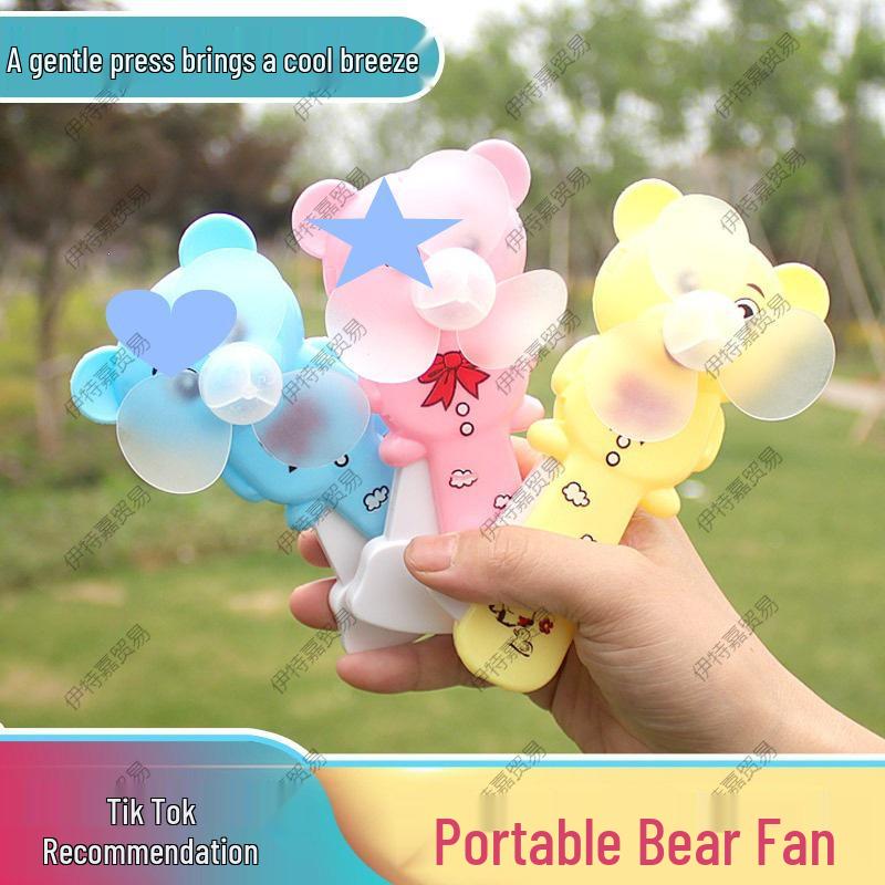 Cartoon Hand-Crank Fan: Graduation Gift for Kids
