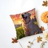 LLabrador Retriever Cushion Cover Washable Linen Pillowcase Soft  for Daily Sofa Bed Home Room Decor