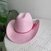 Cowboy Hat Suede Solid Color Men and Women Wide Brim Jazz Hat Outdoor Sun Hat Suitable for All Kinds of Parties Knigh