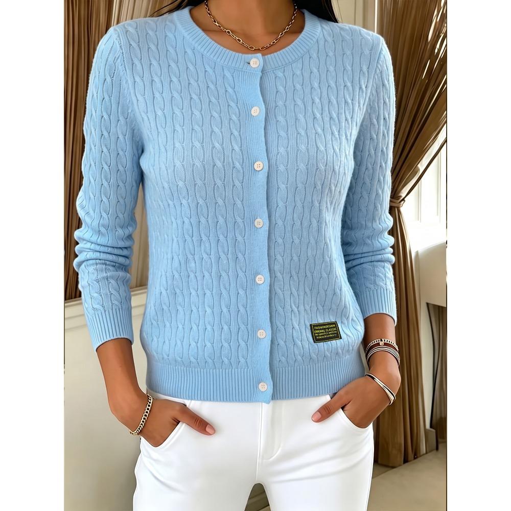 **Cardigan da Donna a Maglia con Bottoni, Color Block, Design con Bavero, Giovanile, Versatile, Manica Lunga, Comodo, Stile Casual, Maglione**