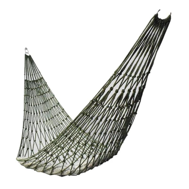 

Нейлоновая веревка, сетчатый гамак для сна на открытом воздухе, кровать с веревкой, портативный кемпинг, сад, пляж, двор, путешествия, качели, подвесная кровать