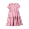 Little Yin Man Sommerkleid für Mädchen mit Puppenkragen und Puffärmeln, A-Linie