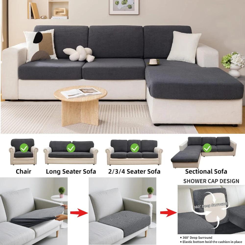 Jacquard Sofa Seat Cushion Slipcover Modern Sofa Cushion Cover Furniture Cushion Cover Chair Cushion Covers Furniture Replacemen