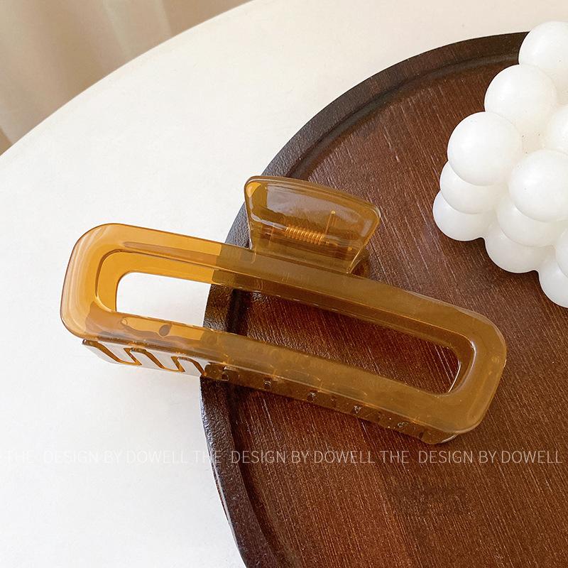 Contemporary Candy Color Oversized Hair Clip For Women Featuring Elegant Geometric Styles
