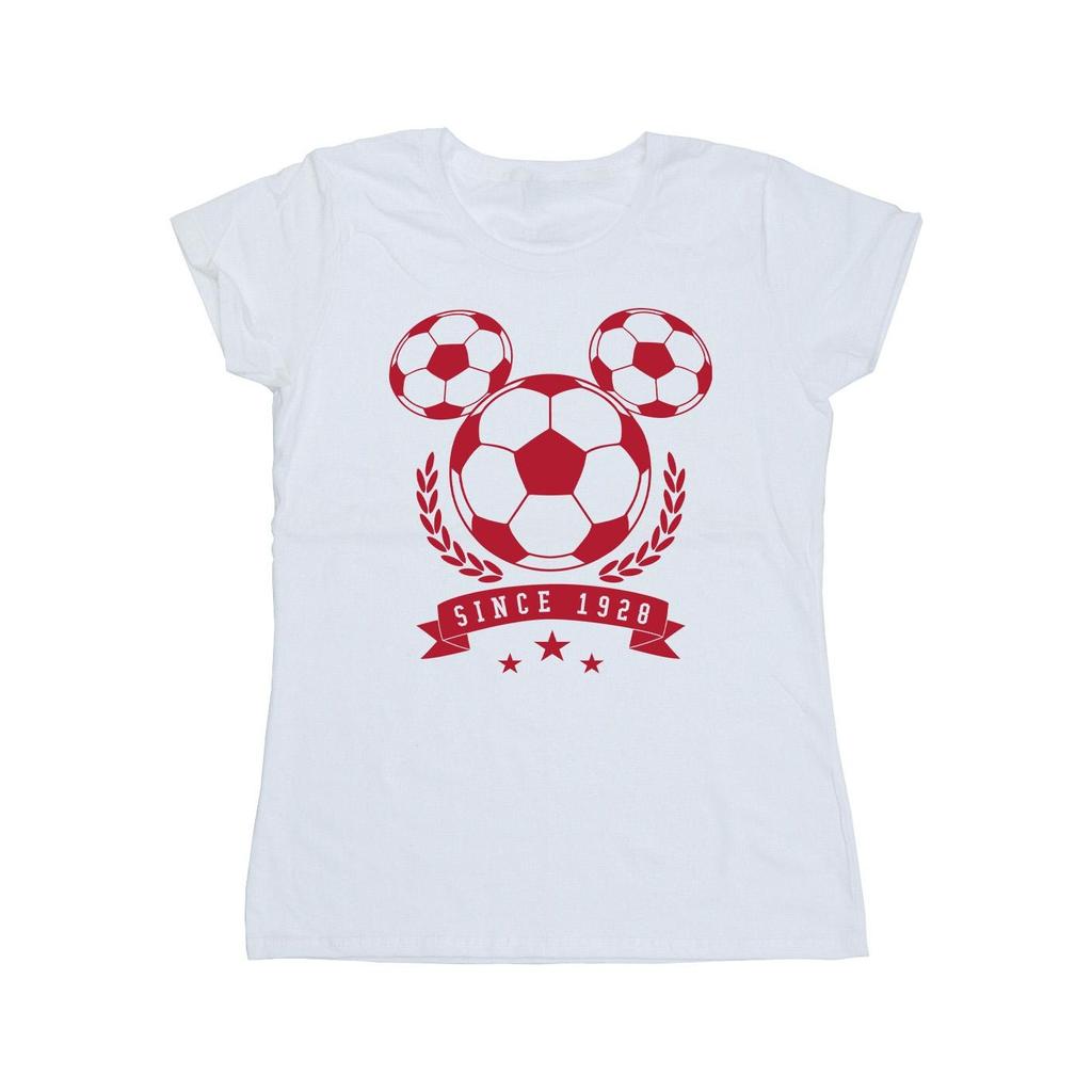 Disney Womens/Ladies Mickey Football Head Cotton T-Shirt