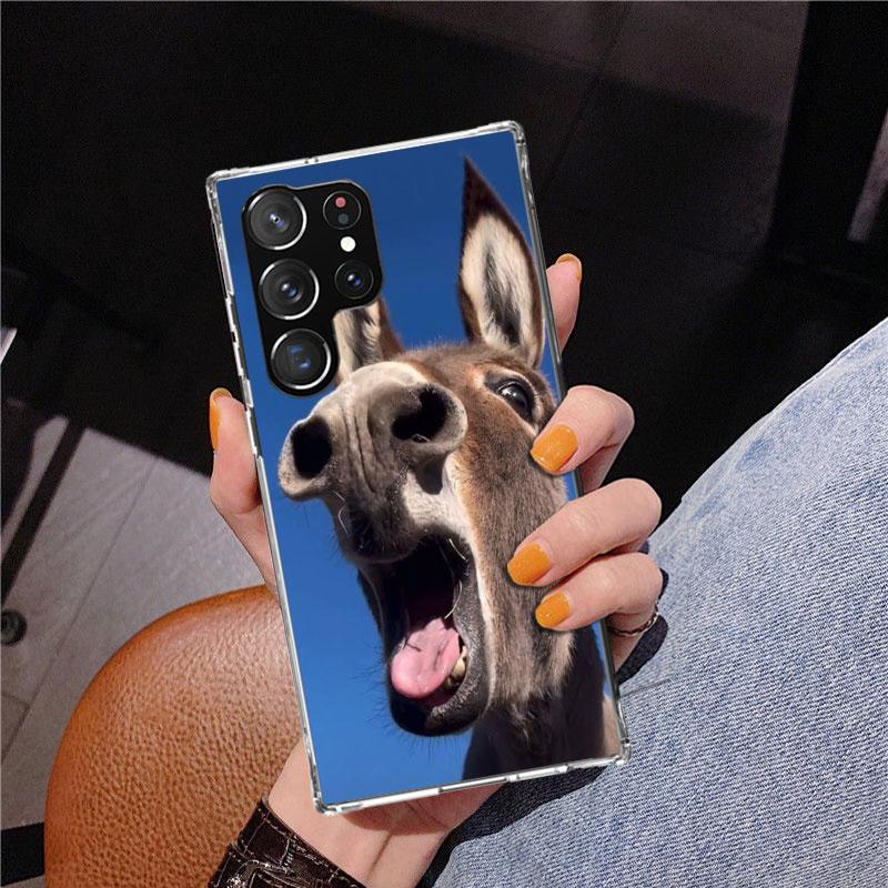 Lustige Esel Handyhülle Für Samsung Galaxy S24 S25 Edge S26 Ultra S23 S22 S21 Plus S20 FE + Personalisierte Druckabdeckung Galaxy S24