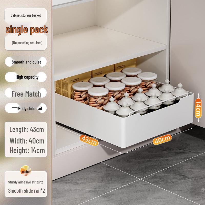 Ausziehbares Küchenregal: Multifunktional, Faltbar, Unter-Spüle Gewürzkorb mit Etagenlagerung