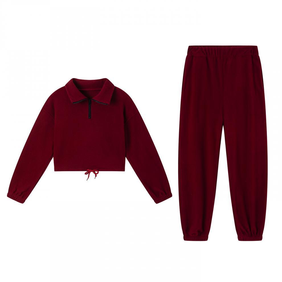 2025 Autumn/Winter Women's Fashion Loose Zipper Stand Collar Hoodie & Casual Two-Piece Set