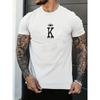 Men's Summer Loose Fit  100 Cotton Printed T-shirt Tops  Men Clothing  T Shirt  Harajuku Short Sleeved
