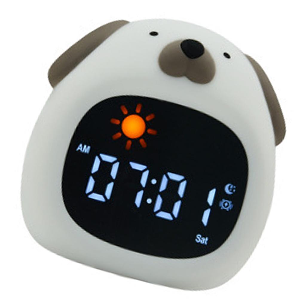 Despertador de Silicone com Formato de Animal, Luz Noturna Suave e Controle Fácil por Toque para Meninos e Meninas