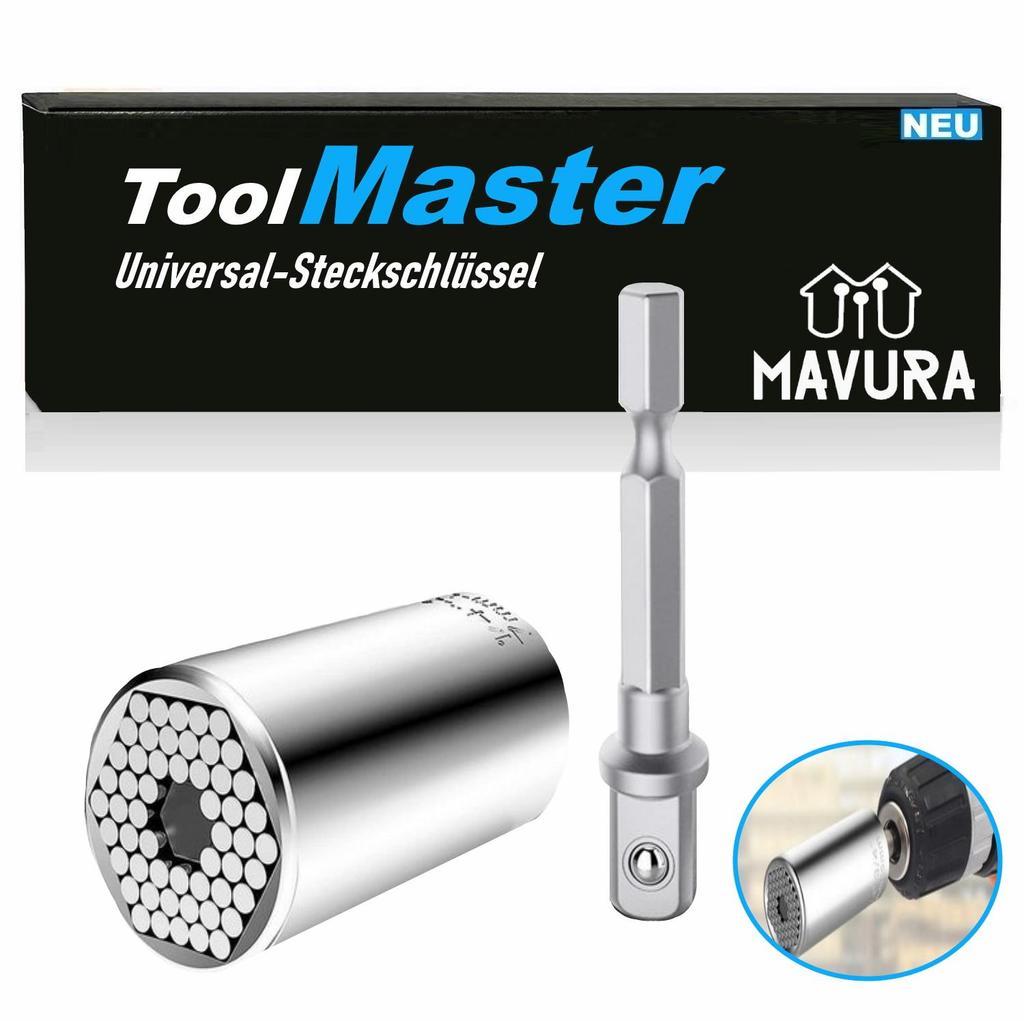 ToolMaster Uniwersalna Nasadka Wielofunkcyjna Multi Tool Klucz Nasadowy 7-19mm & Adpt