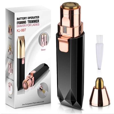 2 In 1 Electric Eyebrow Trimmer Hair Remover Shaver LED Light Epilator Razor Face Nose Shaver Makeup Tool