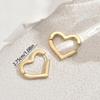 Simple geometric style women's jewelry, versatile high-end heart-shaped design earrings, niche fashion ear buckles for women