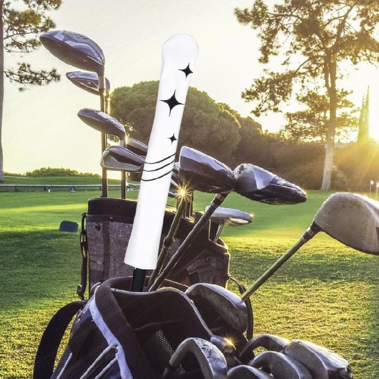 PU Leather Golf Club Protector Alignment Stick Cover Star Pattern Golf Alignment Stick Cover Case Holder Golf Supplies