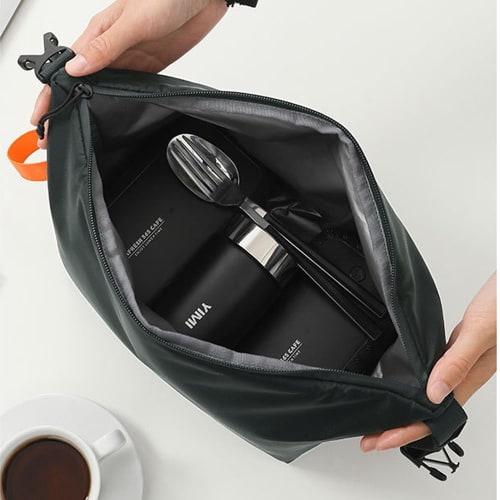 Large Capacity Insulated Lunch Bag for Lunchboxes, Thermos Compatible, Waterproof and Oil-Resistant Oxford Cloth, Soft Cooler Function, Snap Button Cl