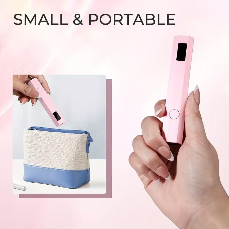 USB Rechargeable Mini Handheld Nail Drying Lamp LCD Display Home Use Nail Polish Quick-Dry Lamp
