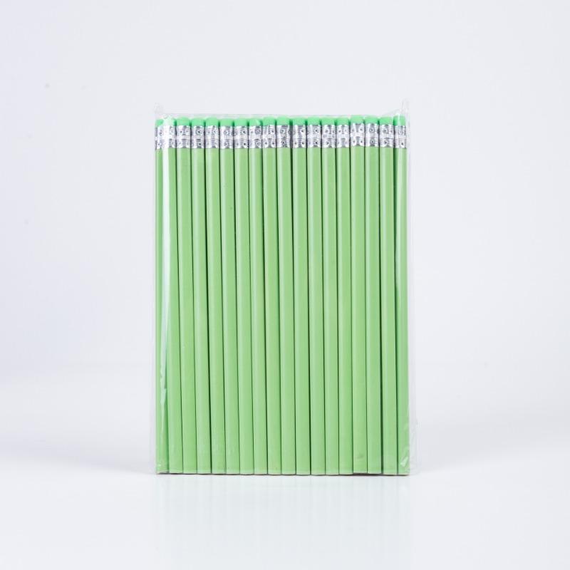 Macaron Triangular Bar Hb Pencil With Eraser Tip For Students Sketching