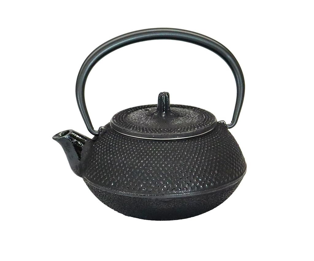 Asahi Made in Japan Nanbu Iron Teapot, Round Arare, 0.3L (with Tea Strainer, Enameled Interior)
